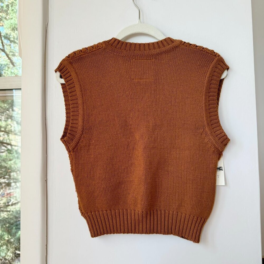 NWT Stella Pardo Crochet Wool Patchwork Sweater Vest Small - Picture 6 of 12